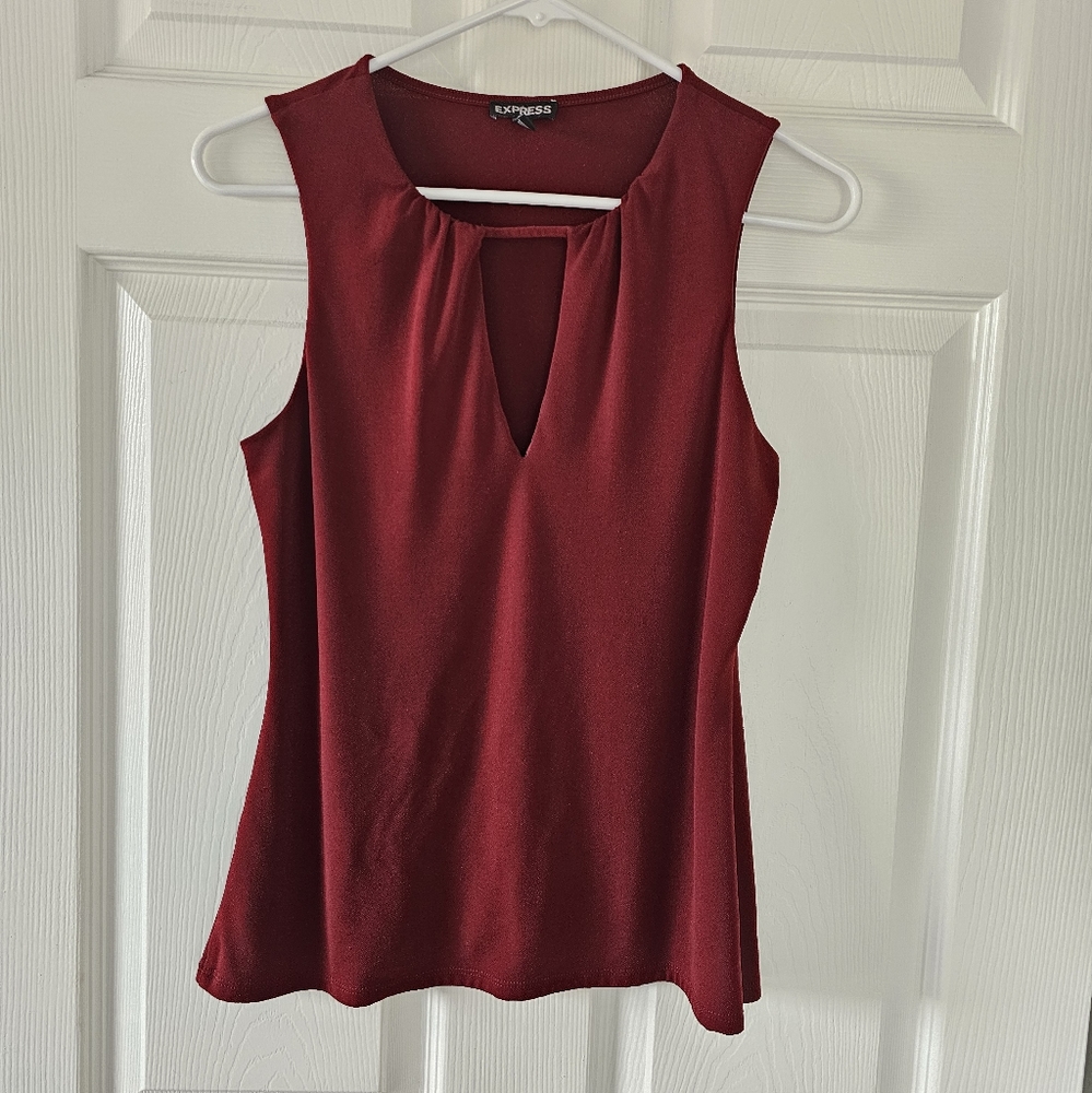 Express dress top peek a boo opening in front